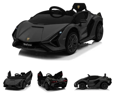 Produktbild von ES-Toys Kinder Elektroauto Lamborghini Sian EVA-Reifen Flügeltüren Scheinwerfer schwarz