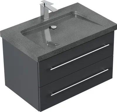 Produktbild von Badmöbel Waschplatz Granit G654 "YAMO 75" grafit