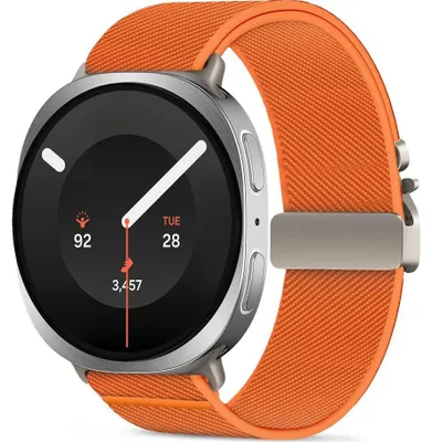 Obrázek produktu pro Poutko na hodinky Galaxy Watch 9 40 mm / 44 mm / 8 40 mm / 44 mm / 8 Classic 46 mm, značky Tech-Protect, nylonové zapínání, barva: oranžová