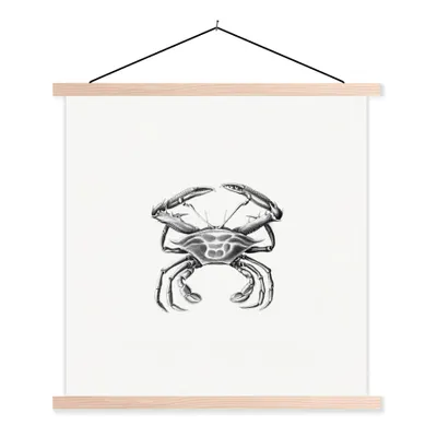 Produktbild von MuchoWow® Textilposter Ernst Haeckel - Jahrgang - Kunst - Krabbe 60x60 cm mit holzfarbenen Rahmen - Wanddekoration