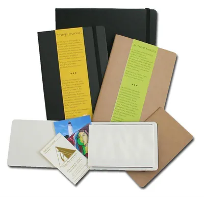 Produktbild von Hahnemühle Travel Booklet Skizzenbuch - 140 g/m² - 9 x 14 cm Hochformat - 20 Blatt/40 Blatt - 2 Hefte