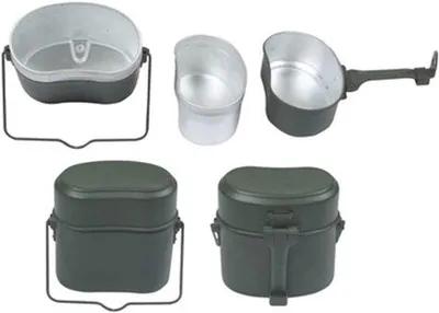 Productafbeelding van Militaire messet - Aluminium legering - Niet-slip handvat - Ideaal voor kamperen