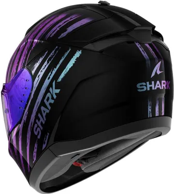Produktbild von SHARK RIDILL 2 RIDILL 2 Helm Integralhelm Motorradhelm Rollerhelm mit Sonnenblende Schwarz Violett XL HE1120E-KXK-XL