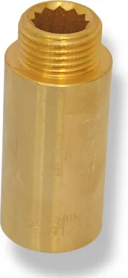 Produktbild von Hahnverlängerung Gewindefitting Anschluss Verlängerung Messing Fitting 1/2" 50 mm