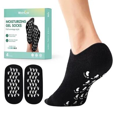 Produktbild von Feuchtigkeitsspendende Silikonsocken für die Füße - 2 Paar - mit Aloe Vera