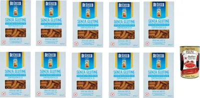 Produktbild von De Cecco Tortiglioni senza Glutine No.23, Glutenfrei,100% Italienisch Pasta Nudeln gluten free 10x 400G + Italian Gourmet polpa 400g
