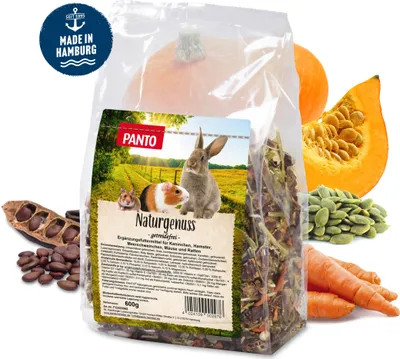 Produktbild von PANTO Naturgenuss getreidefrei 5 x 600g - Nagerfutter mit Möhren & Johannisbrot