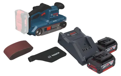 Immagine prodotto di Levigatrice a nastro a batteria Bosch GBS 18V-75 18 V 76 x 533 mm Brushless + 2 batterie da 4,0 Ah + caricabatterie