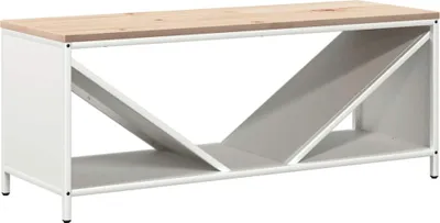 Produktbild von vidaXL Brennholzregal mit Holzplatte Weiß 100,5x35,5x40 cm