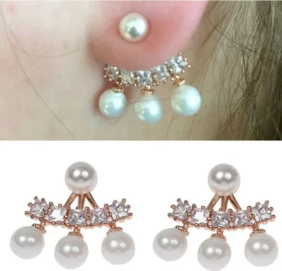 Produktbild von Designer Perlen Ohrringe mit Strass