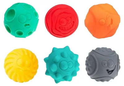 Produktbild von AM Tullo - Gesichter-Sinneskugeln (6er-Pack) PP8800 (Einheitsgröße) (Bunt)