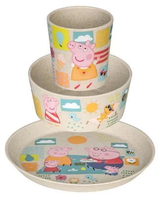 Produktbild von Koziol CONNECT PEPPA PIG Kindergeschirrset 3-teilig Teller Schale Becher bruchf.
