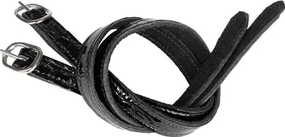 Zdjęcie produktu dla Horka Patent Croco Leather Spur Strap Czarny Czarny Jeden rozmiar