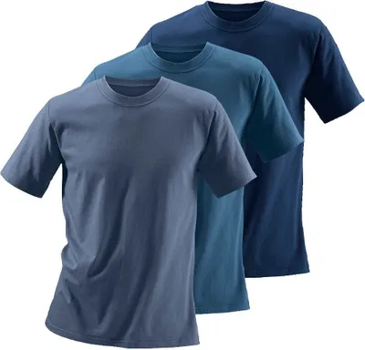 Produktbild von H.I.S. T-Shirt , Unterziehshirt dunkelblau, mittelblau, graublau Größe 10