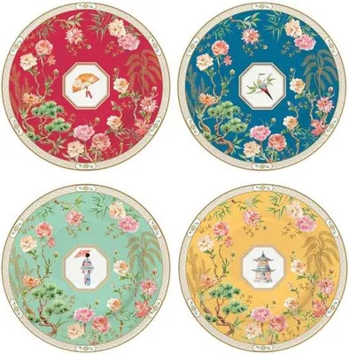 Produktbild von Famanu Dessertteller Set - Elegante Desserts Servieren - 19 cm - Multicolor
