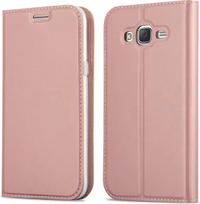 Produktbild von Cadorabo Handyhülle für Samsung Galaxy GRAND PRIME Schutz Hülle in Rosa Cover Etui Book Case Booklet