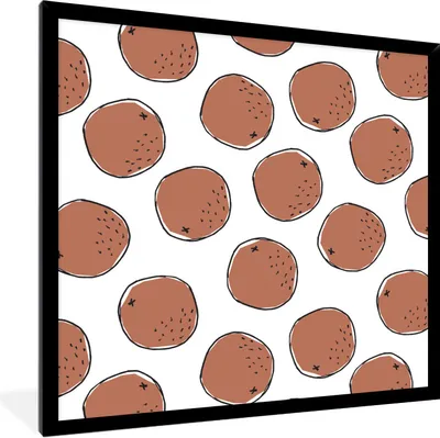 Produktbild von MuchoWow® Gerahmtes Poster Sommer - Kokosnüsse - Braun - Weiß 40x40 cm - Poster mit Schwarzem Bilderrahmen Wandposter Rahmen Foto Bilder - Mit Rahmen - Wanddekoration Schlafzimmer