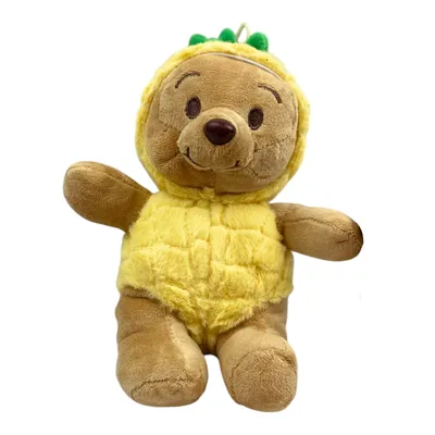 Produktbild von Kuscheltier Bär 20 cm hellbraun im Ananas Kostüm – Weiches Plüschtier, Stofftier
