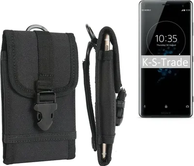 Produktbild von K-S-Trade Handyhülle kompatibel mit Sony Xperia XZ3 Gürteltasche Holster Handytasche Gürtel Tasche Schutzhülle Robuste Handy Schutz Hülle Tasche