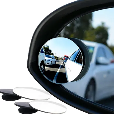 Imagen del producto de Espejos de visión panorámica para automóviles, 2 unidades, autoadhesivos, espejos de alta definición para mayor seguridad