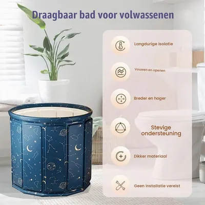 Produktbild von Faltbadewanne Badewanne Sitzbadewanne - 80 x 65 cm - Für Erwachsene - Mit Sitzkissen