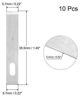 Produktbild von Bastelmesser Handwerk Messerklingen Satz 35.5x5.7mm aus Schnellarbeitsstahl 10 Stš¹ck