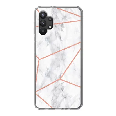 Produktbild von MuchoWow® Handyhülle Schutzhülle Hülle für Samsung Galaxy A32 5G Marmor - Roségold - Weiß Silikon Softcase Handy Hülle - Softcase