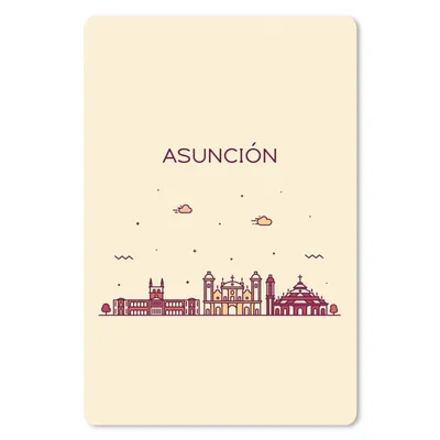 Produktbild von MuchoWow® Mauspad Mousepad Skyline - Asunción - Lateinamerika 40x60 cm - Mousepads - Maus Mat - Pad - Mausunterlage - Schreibtisch Accesoire