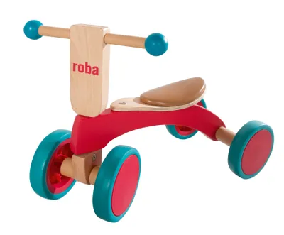 Produktbild von roba Holz Rutscher, Kinderfahrzeug aus Holz, Kleinkind Laufrad/Sitzroller ab 1 Jahr