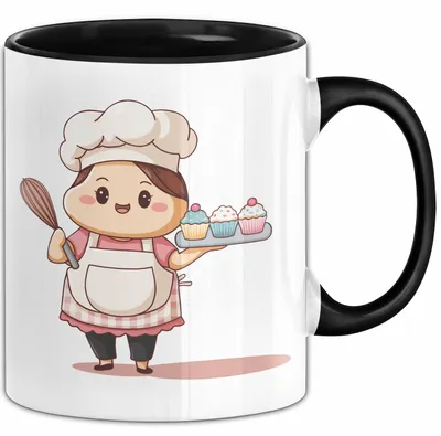 Produktbild von Bäcker Tasse Geschenk Lustige Geschenkidee Spruch Für Gebäck Liebhaber (Schwarz)