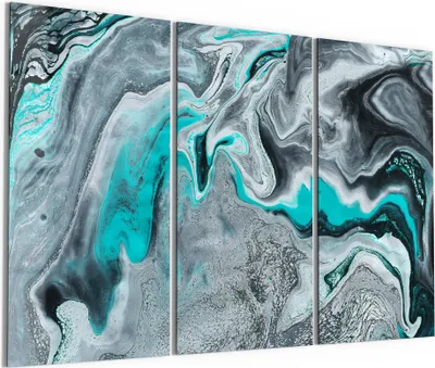 Produktbild von DEQORI Glasbild Echtglas 3x50x100 cm 'Fließende Energie' Wandbilder XXL groß