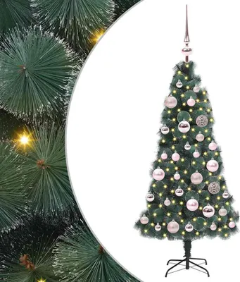 Obrázok produktu pre vidaXL Umelý predsvietený vianočný stromček s guľou 120 cm