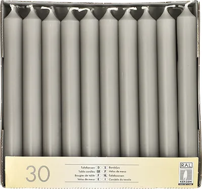 Produktbild von 6240 Tafelkerzen Ø 2,1 cm · 19,6 cm grau