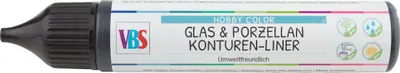 Produktbild von VBS Glas- & Porzellankonturen-Liner, 28ml Schwarz