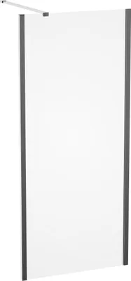 Produktbild von Duschwand 90cm MARWELL Seitenwand für Duschkabine BRIGHT chrom Seitenwand - 90x195cm - seitenverkehrt aufbaubar - mit Stabilisierungbügel - hochwertige Aluminiumprofile