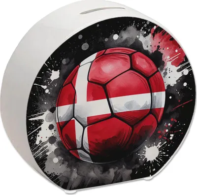 Produktbild von Fußball Dänemark Flagge Spardose