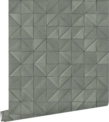 Produktbild von ESTAhome Tapete 3D-Muster Graugrün 50 x 900 cm