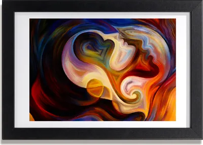 Produktbild von Bild 30x20 MDF-Rahmen, Wandkunst Abstraktion