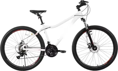 Produktbild von Damen Mountainbike 21-Gang – Aluminium Rahmen, Scheibenbremsen & Federgabel – Weiß (M 51/66/69 cm)