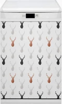 Produktbild von Magnetmatte Geschirrspüle Abwaschbar Küche Magnete  Dekor 45x80 cm  - Kopfhirsch