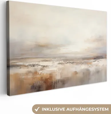Obrázek produktu pro OneMillionCanvasses® - Obrazy na plátně - Umění - Industriální - Šedá - Hnědá - Abstraktní, nástěnné umění, nástěnné dekorace Obývací pokoj, 90x60cm