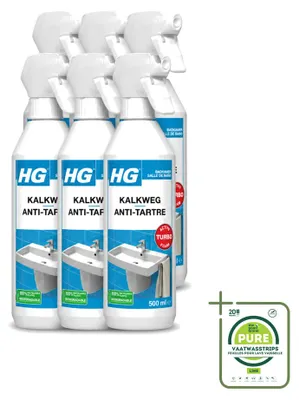 Produktbild von 6 x HG Kalkweg-Schaumspray – Entfernt Kalk schnell – 500 ml - Großpackung - 6 Stücke