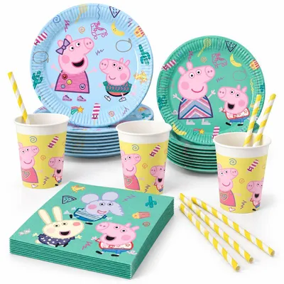 Produktbild von Geburtstag Party Set Peppa Wutz Kindergeburtstag Deko Party Set
