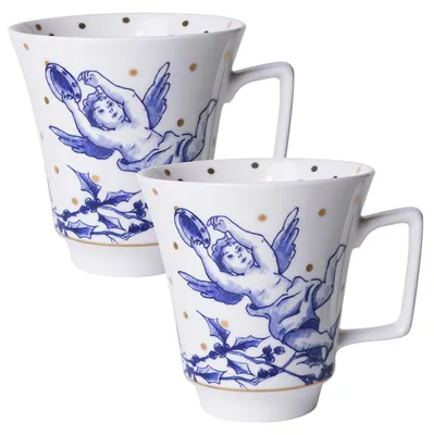 Heinen Delfts Blauw – Teebecher Kerstengel Set mit 2 – Bild 1