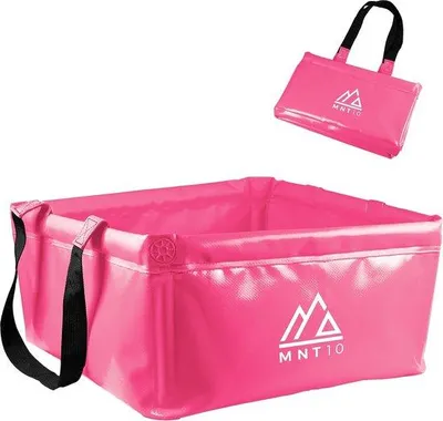 Produktbild von Unyqoos® Faltbare Spülwanne aus robustem Segeltuch, Camping-Waschschüssel & Klapp-Eimer, rosa, 15 L (auch 20 L erhältlich)