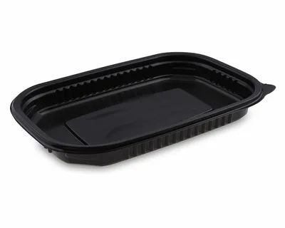 Produktbild von 250x Mikrowellenschalen schwarz 'M' 650 ml - 22x15x 2,5 cm