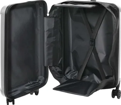 Productafbeelding van vidaXL Koffer met slot, zilver, 34 x 23 x 55,5 cm, ABS kunststof