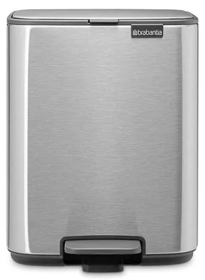 Obrázok produktu pre Brabantia Bo, 7 L, Obdĺžnikový, Oceľ, Oceľ, Plast, Pedál