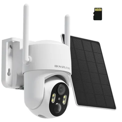 Image de Caméra de surveillance sans fil - Panneau solaire - 3MP - PTZ 360° - Vision nocturne en couleur