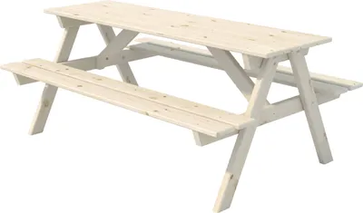 Produktbild von Endorphin Kinder Picknicktisch, kammergetrocknetes Kiefernholz, Picknickbank für Kinder, Kindermöbel für draußen, wetterfester Kindertisch, Gartenmöbel für Kinder